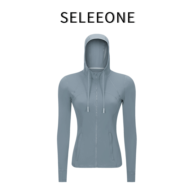 SELEEONE连帽瑜伽女高弹运动外套