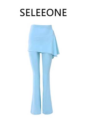 SELEEONE薄款带屁帘假两件瑜伽普拉提臀训练健身运动套装52046