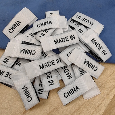 现货产地织标中国法国制造领标服装布标唛头MadeinChina布标签