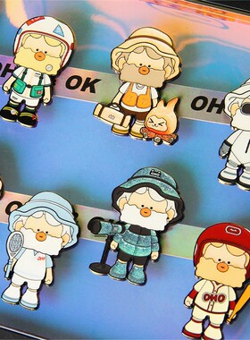 正品嘿粉儿OHO精致生活系列徽章盲盒大叔胸针装饰公仔礼物摆件