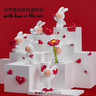 正品安东尼不二兔盲盒这些都是你给我的爱艺术家树脂手办礼物摆件