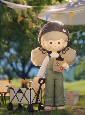 寻找独角兽爆米花妹妹molinta户外日记系列盲盒潮玩手办六代摆件