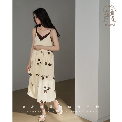 夏季柔软棉甜美中长裙少女家居服