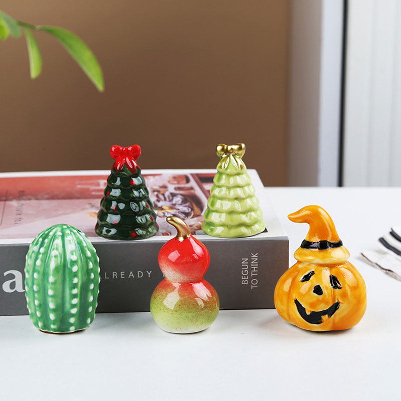 陶瓷创意可爱小摆件迷你动物客厅电视柜酒柜轻奢办公室桌面装饰品