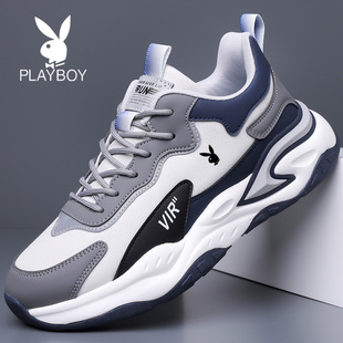 跑步休闲鞋 新款 皮面大码 运动鞋 花花公子男鞋 减震防滑老爹鞋 秋冬季
