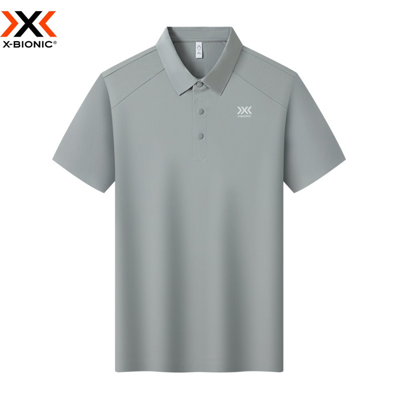 X-BIONIC男士翻领POLO衫短袖速干冰感运动T恤夏季工作服男士上衣 - 实物图