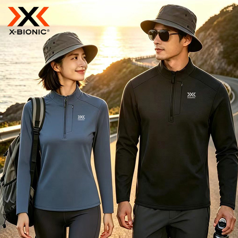 XBIONIC 情侣款云棉感长袖T恤男女 磨毛保暖抓绒卫衣运动休闲打底图片