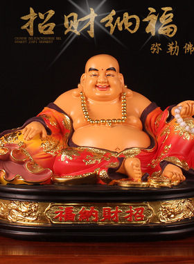 卧佛神像彩绘树脂供奉摆件