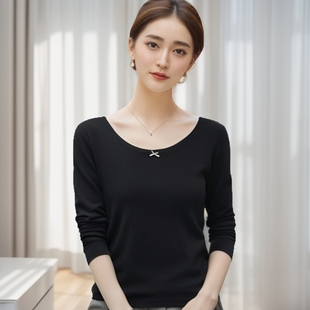 女士加绒保暖高弹力显瘦一体绒套装上衣保暖裤