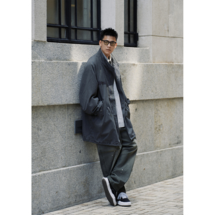 Batterup春秋新款风衣日系复古M65宽松休闲工装长款夹克外套男潮