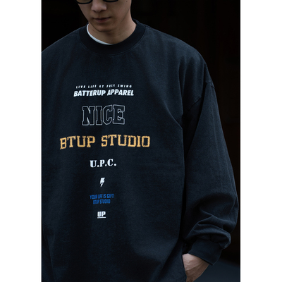 Batterup美式复古做旧长袖