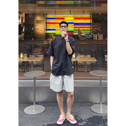 原创五分裤宽松日系网眼