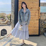 松弛度假风绝美牛仔外套女春秋上衣2025超火好看高级小众漂亮外套，女装短外套，浙宝239