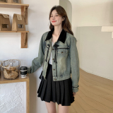 有买家秀！现货！！！新款风盘扣牛仔外套239-8139-p135k188，女装短外套，浙宝239