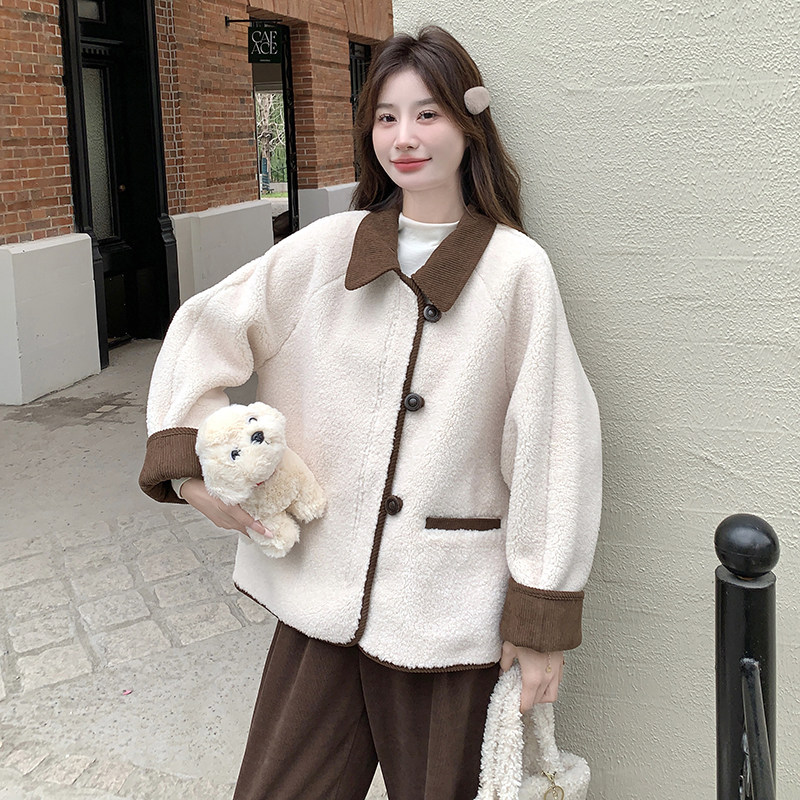 新款羊羔毛外套239-25115-P175k258,女装短外套,浙宝239