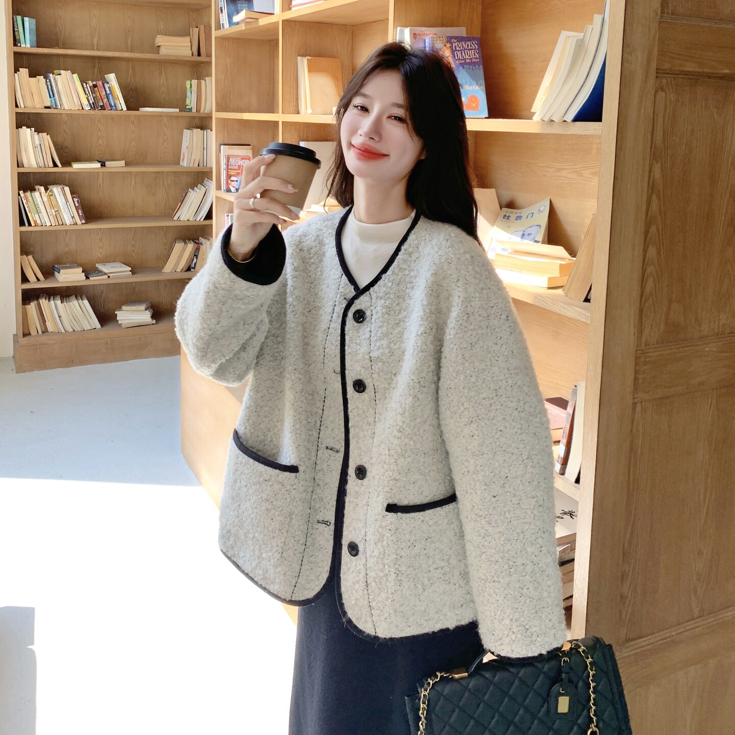 现货新款小香风呢料外套239-25119-p185k278，女装毛呢外套，浙宝239