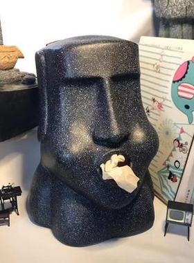 摩艾北欧风搞怪复活岛moai纸巾盒