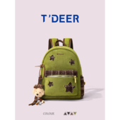 deer学院风复古双肩包包女2025新款 小众ins大容量学生通勤背包