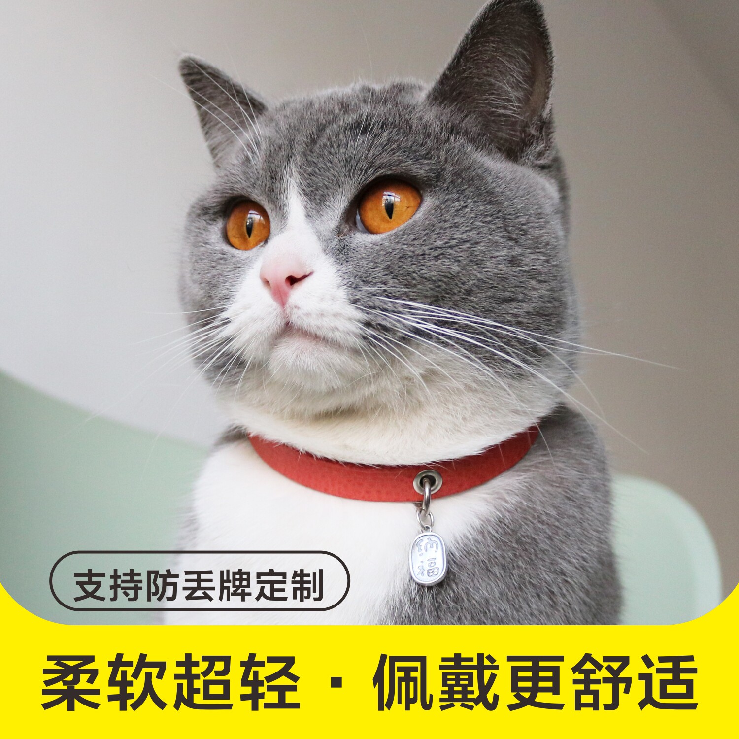 木夏秋宠物项圈环保皮料超轻质感