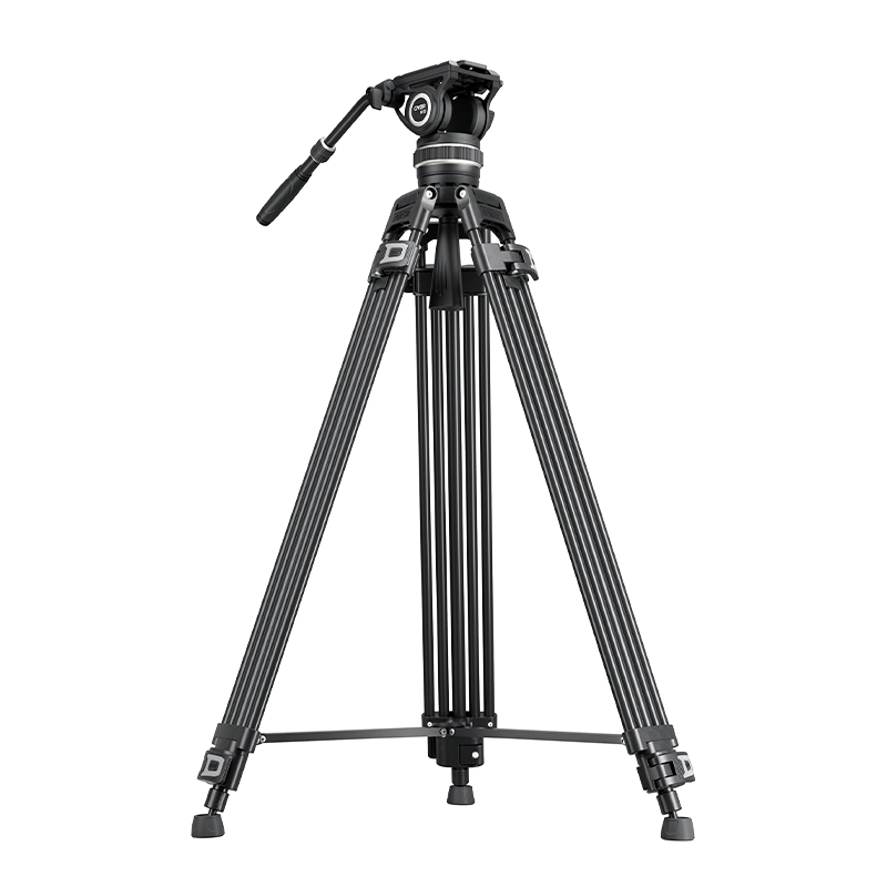 卡宴（Cayer）FV510专业摄像水平阻尼可调板扣三脚架稳固支撑一键快拆两节把手可调