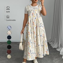 Summer Plus Size Women Stylish Solid Color Suspender Dresses