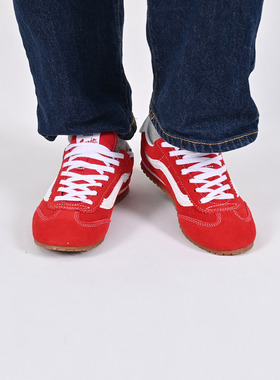 VANS范斯Super Lowpro运动休闲鞋低帮红色情侣款板鞋VN000D83IZQ