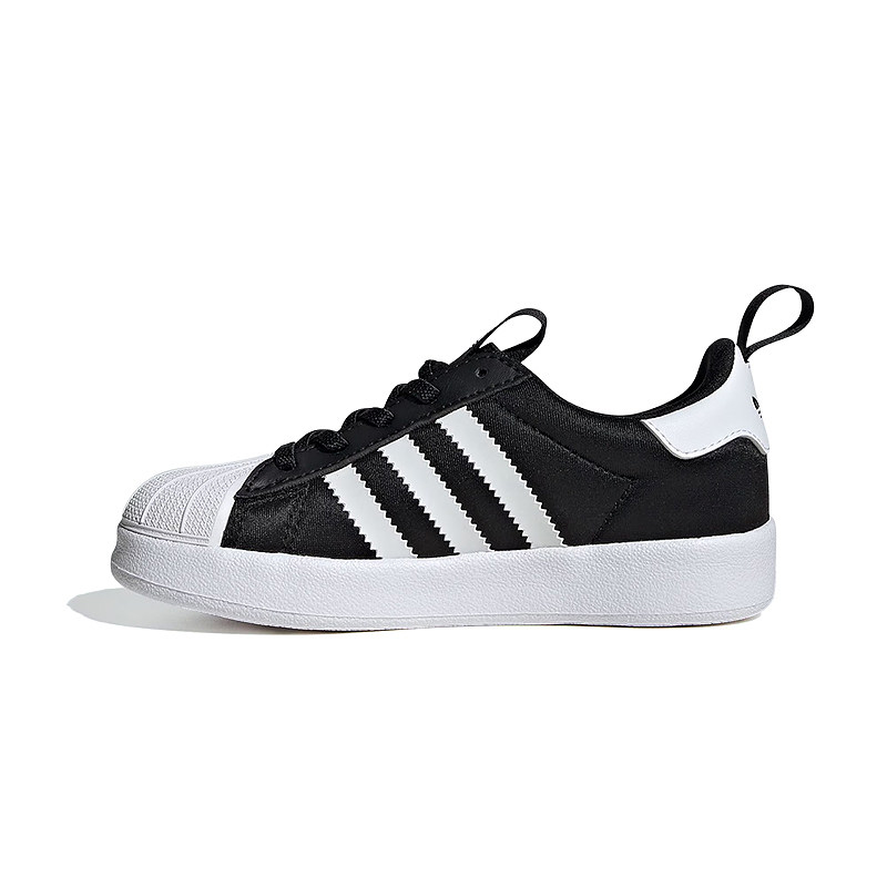 Adidas阿迪达斯新款儿童鞋三叶草贝壳头男女小童休闲板鞋 IH3503
