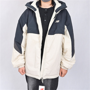 男子连帽棉服运动休闲拼色外套NQF41341 NB新款 BEI BALANCE NEW