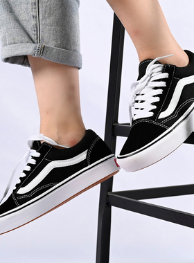 Vans范斯ComfyCush Old Skool低帮板鞋帆布女款休闲鞋VN0A3WMAVNE