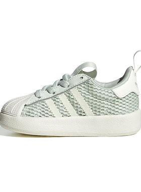 Adidas阿迪达斯新款儿童鞋男女童婴童三叶草板鞋舒适运动鞋JR7415