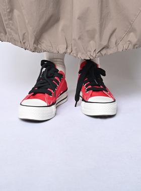 Converse匡威新款Throwback男女款休闲板鞋红色低帮帆布鞋A17830C