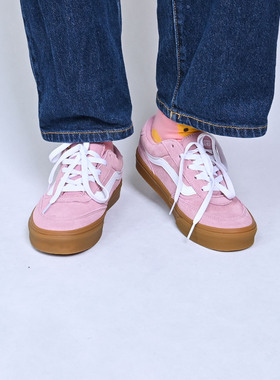 VANS范斯Brooklyn LS粉色简约复古女鞋运动休闲板鞋VN000D7UEN7
