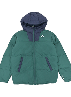 Adidas阿迪达斯儿童装男小童保暖羽绒服运动休闲连帽上衣KC2813