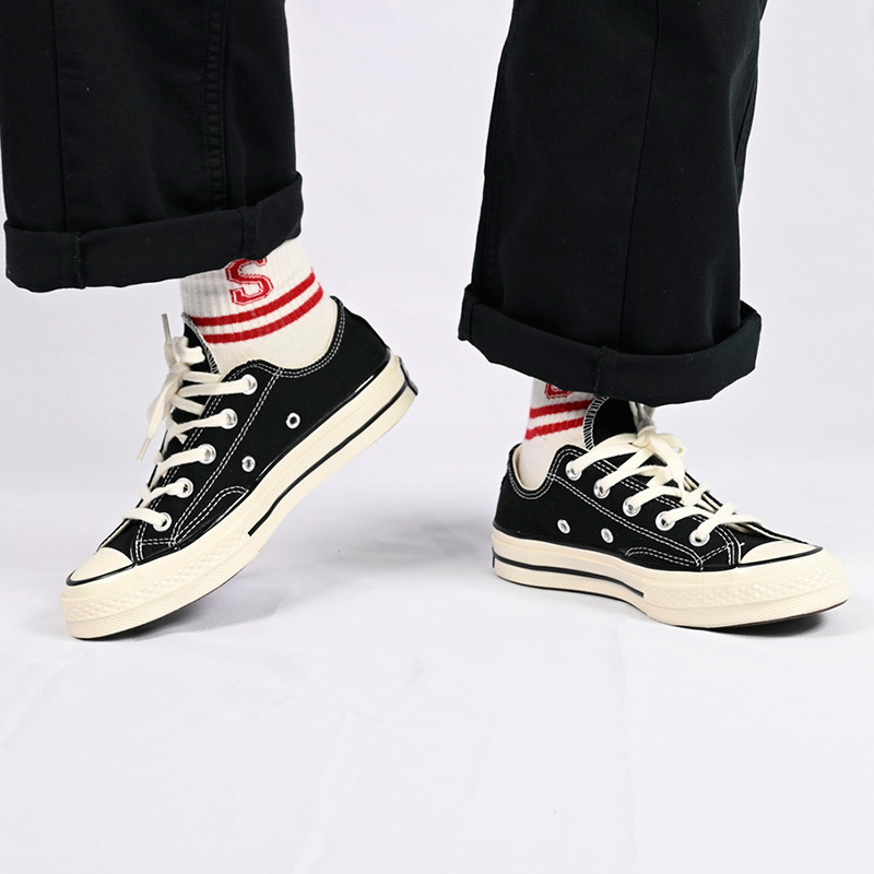 Converse/匡威1970S低帮三星标休闲鞋男女复古黑色帆布鞋162058C 运动鞋new 帆布鞋 原图主图