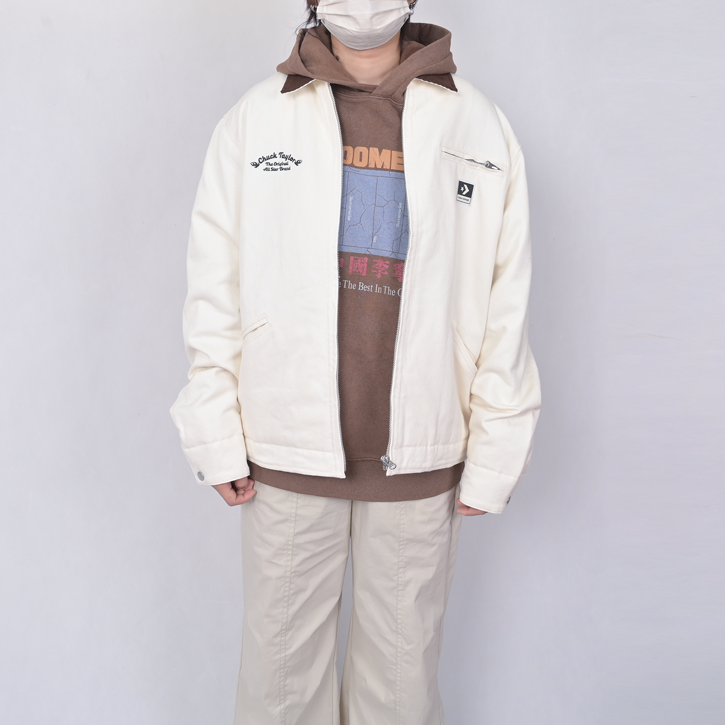 Converse匡威新款运动休闲男子棉服翻领百搭时尚外套MCJ126-W2Y