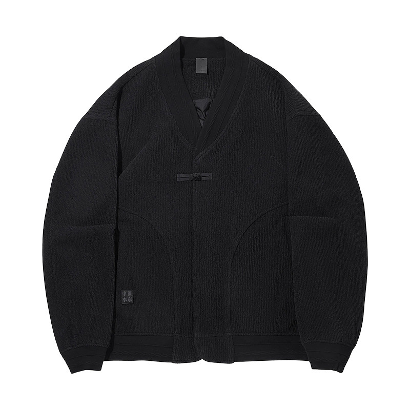 李宁（LI-NING）新款男子开衫无帽卫衣百搭潮流宽松上衣AWDW419-2