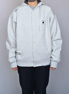 Converse匡威假两件休闲运动风男款连帽外套简约上衣MCJ696-GGN