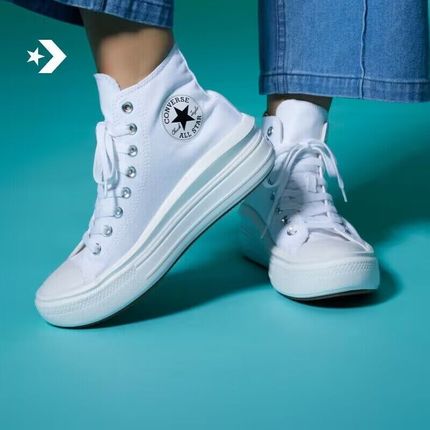 CONVERSE匡威All Star Move女子云朵厚底鞋高帮帆布鞋568498C