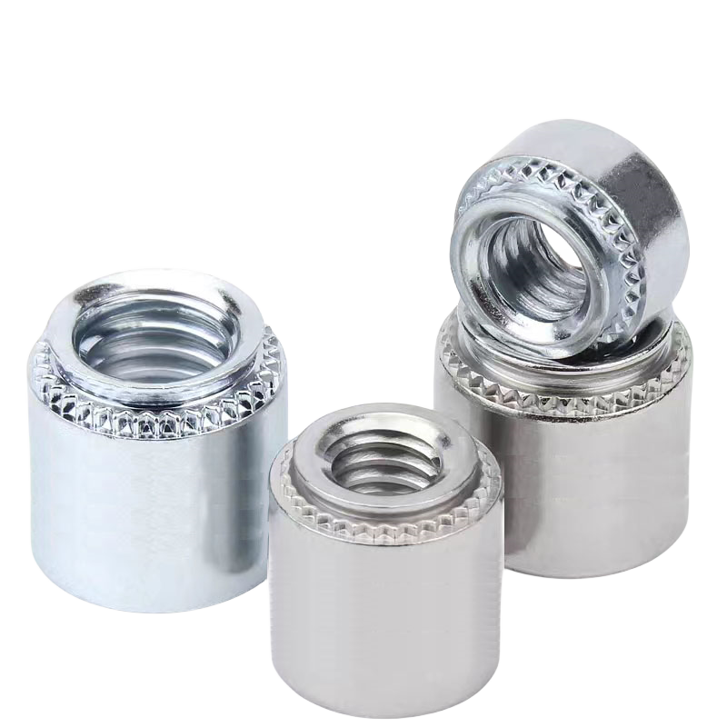 304不锈钢加高压铆螺母加长压铆件压板螺母花齿螺母压铆机M3M4M5