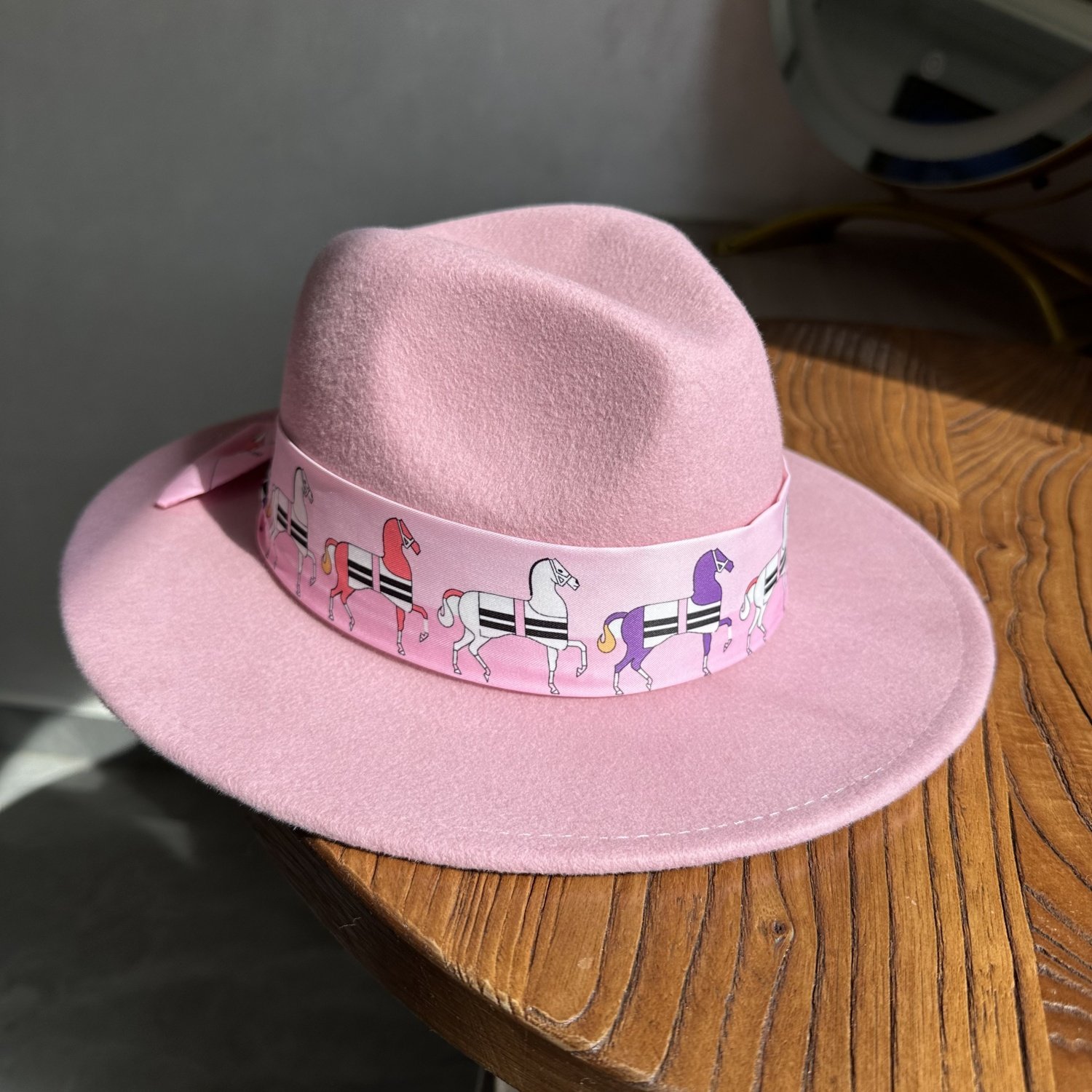 粉色少女心羊毛呢礼帽女英伦复古优雅礼帽时尚百搭爵士帽秋冬毡帽