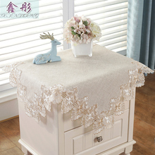 床头柜盖布欧式蕾丝U型床头柜防尘罩现代简约长方形正方桌布垫