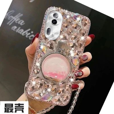 OPPO Reno11Pro满钻手机壳PJH110/PJJ110香水瓶支架全包奢华闪钻