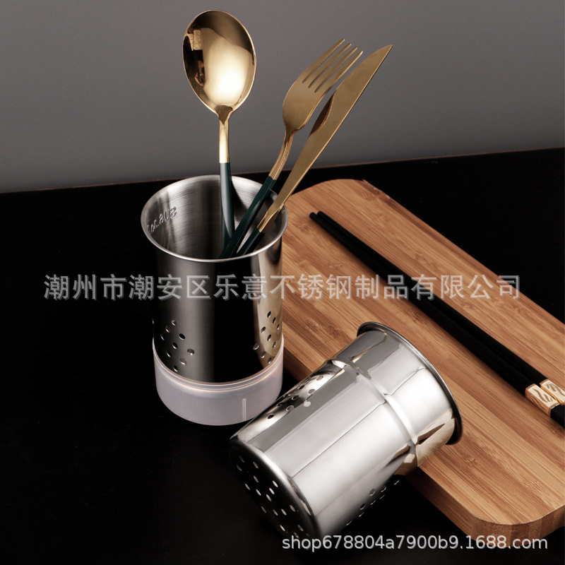 304不锈钢筷子筒 家用厨房沥水收纳筒餐具收纳架置物架筷笼