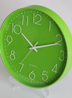12英寸30cm静音挂钟时尚家用客厅立体数字简约钟表wall clock
