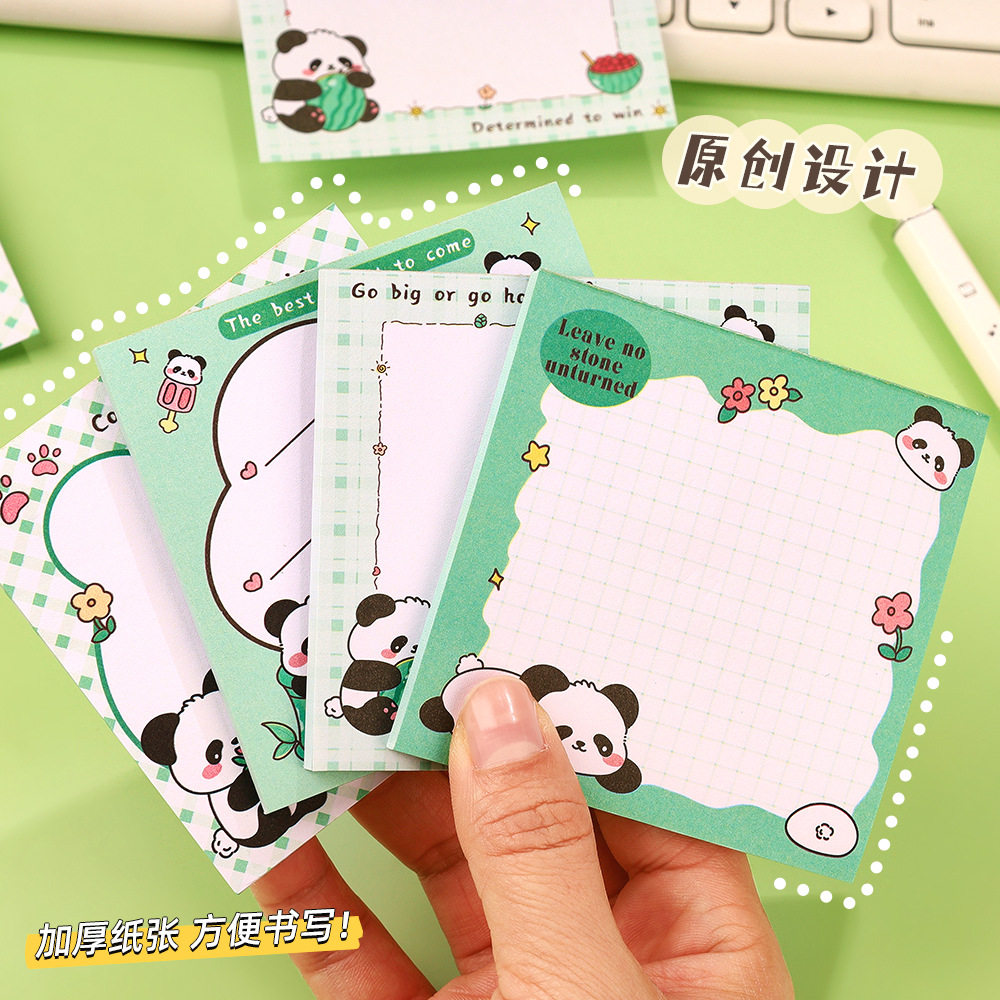 卡通熊猫便签本学生ins风可爱动物无粘性办公留言记事标签纸,文具电教/文化用品/商务用品,便签本/便条纸/N次贴,淘宝优惠券,粉丝福利购,淘宝优惠卷