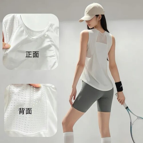 新款速干健身服套装女夏外穿休闲跑步运动背心高腰紧身瑜伽五分裤