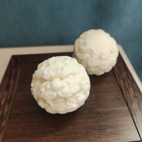 象牙果狮子头手球霸气貔貅健身手部按摩手把核桃雕刻招财