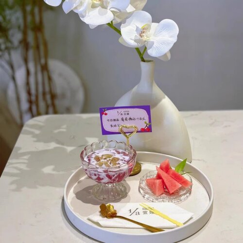 美容院精致茶点盘高颜值装饰