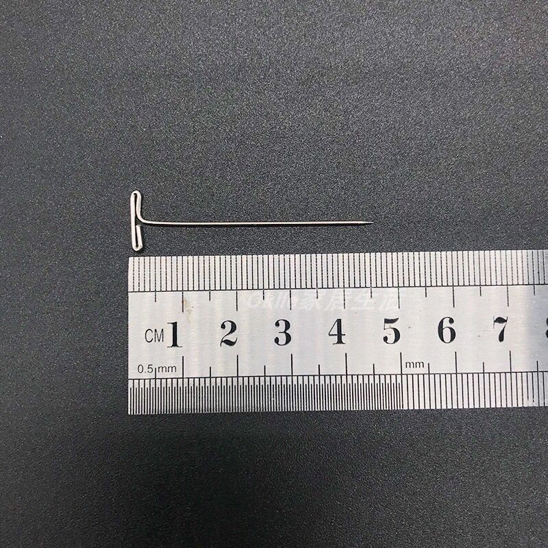 100 조각 상자 가발 머리 확장 도구 T 자형 바늘 위치 바늘 스테인레스 스틸 T 자형 고정 바늘 27-50MM 스웨터 바늘