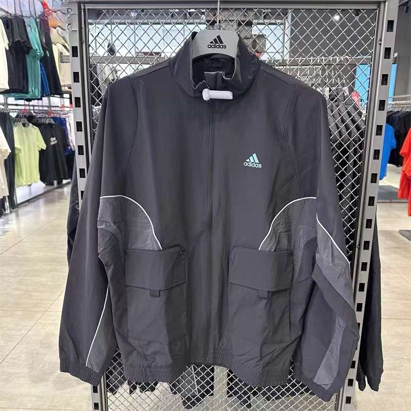 Adidas阿迪达斯男子运动训练休闲立领夹克外套HM5144